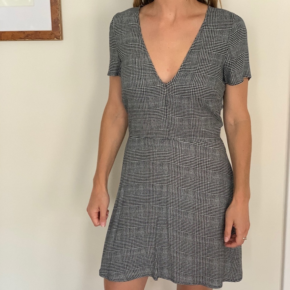 Reformation Glen Check Plaid Dress, Size 4